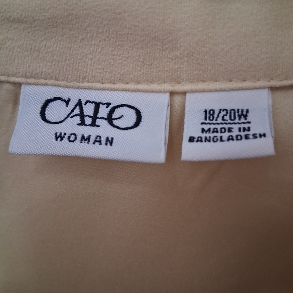 +3🔵Cato Cream Long Sleeve Cozy Shirt - Picture 2 of 8